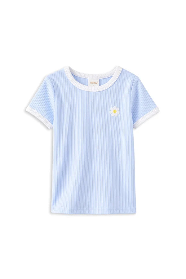 Milky - Ice Blue Rib Tee