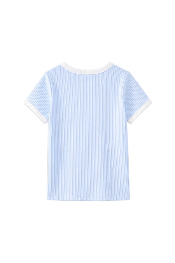 Milky - Ice Blue Rib Tee
