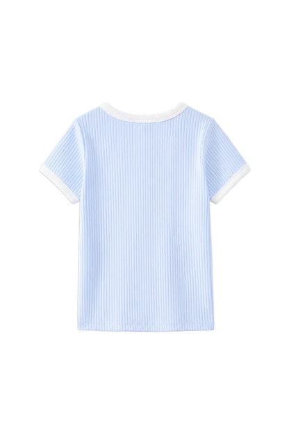 Milky - Ice Blue Rib Tee