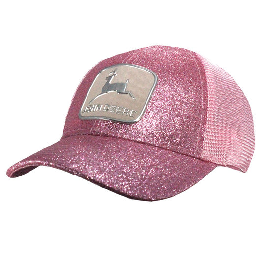 John Deere - SnapBack Kids Cap - Chrome Logo - Glitter Mesh