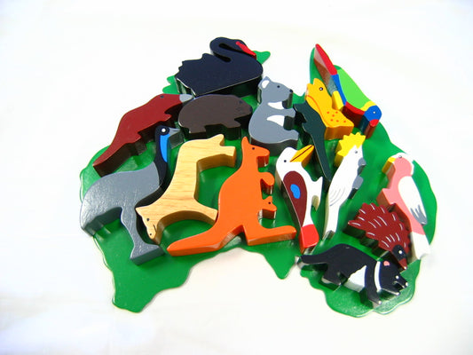 Australian Animals on map