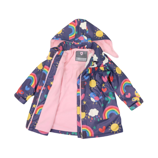 Korango - Spring Rainbow Raincoat - Navy