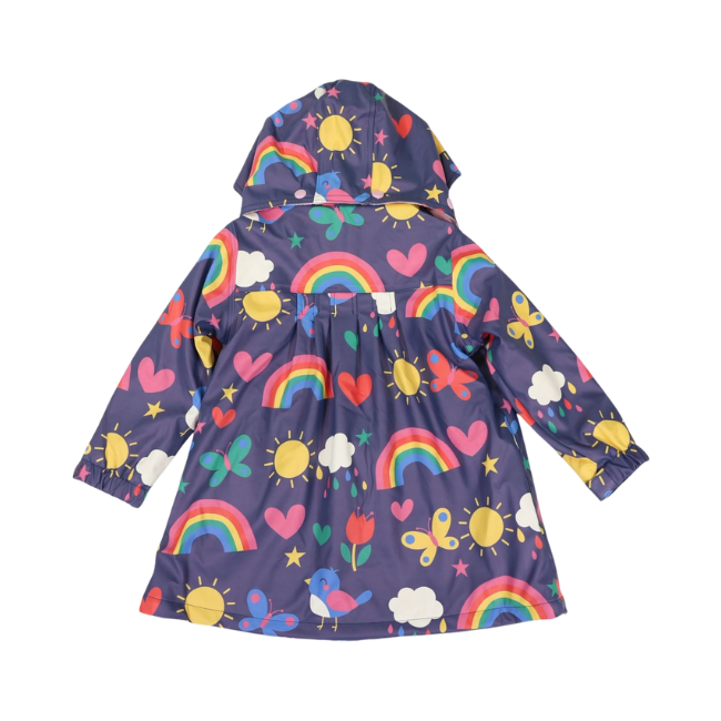 Korango - Spring Rainbow Raincoat - Navy