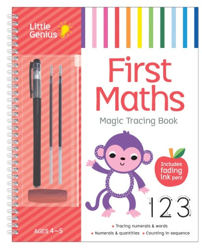 Little Genius Vol 2 - Fading Ink Magic Tracing Book- First Maths