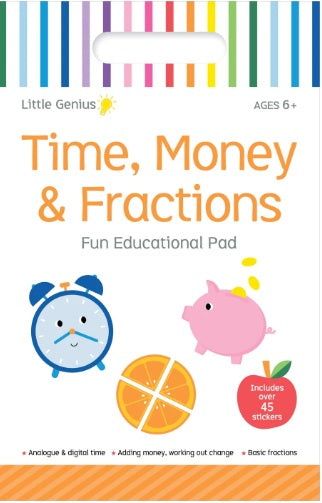Little Genius -Vol 2 - Activity Pad - Time, Money & Fractions