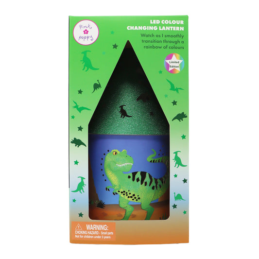 Pink Poppy - Dinosaur Adventure LED Colour Changing Lantern