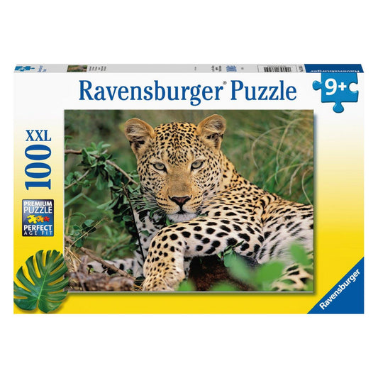 Ravensburger - 100pcs XXL Lounging Leopard Puzzle RB 13 345 1