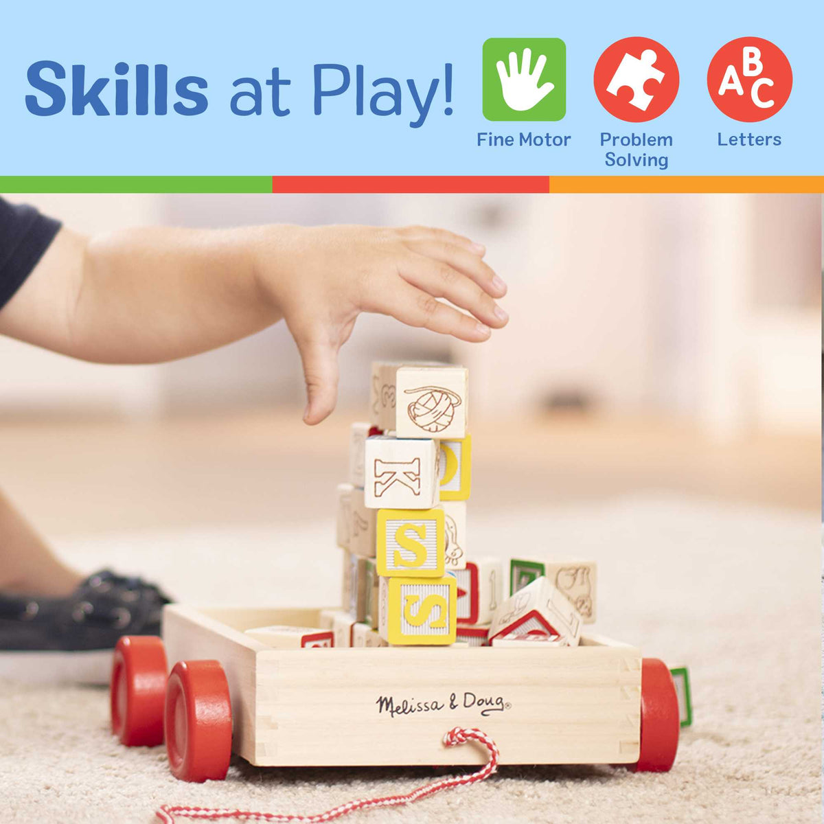 Melissa & Doug - Classic ABC Block Cart