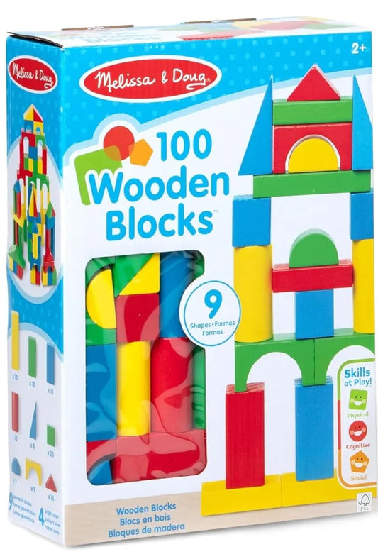 Melissa & Doug - 100 Wood Block Set