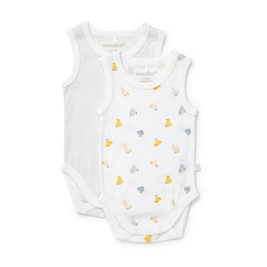 Marquise Everyday Essentials Chick Sleeveless Bodysuit 2 Pack