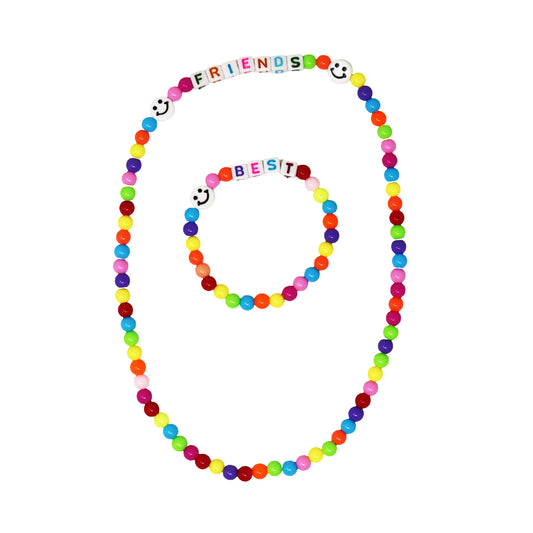 Pink Poppy - Best Friends Letter Necklace & Bracelet Set