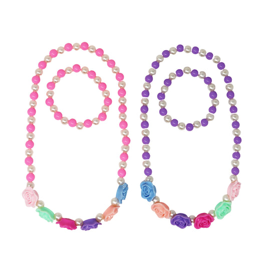 Pink Poppy- Rosy Candy Necklace & Bracelet Set