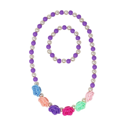 Pink Poppy- Rosy Candy Necklace & Bracelet Set