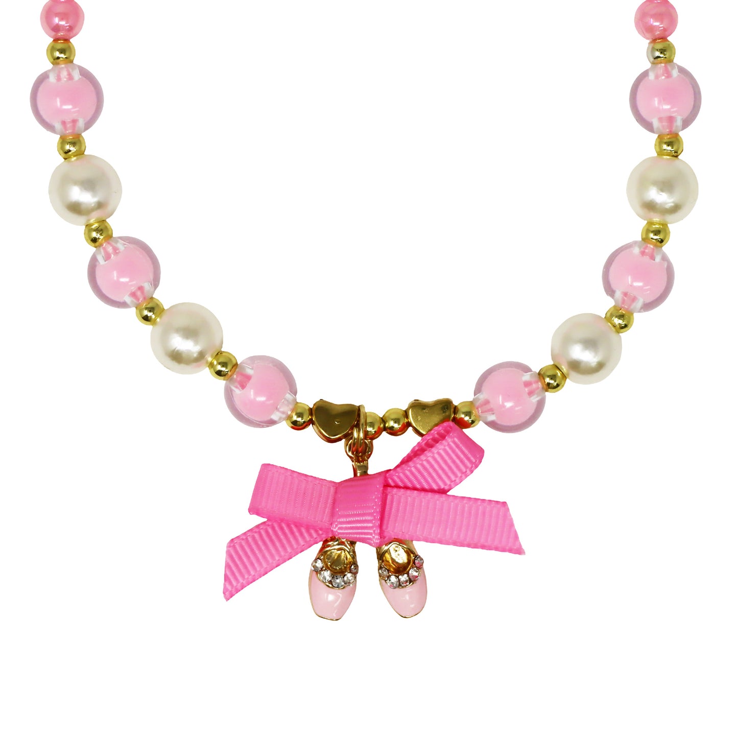 Pink Poppy- Ballerina Bow Necklace & Bracelet Set
