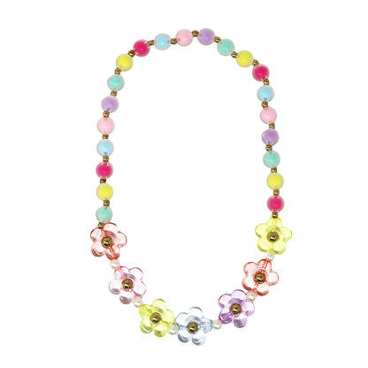 Pink Poppy - Vibrant Daisy Necklace