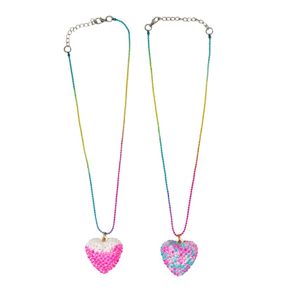 Pink Poppy - Sparkly Pendant Necklace