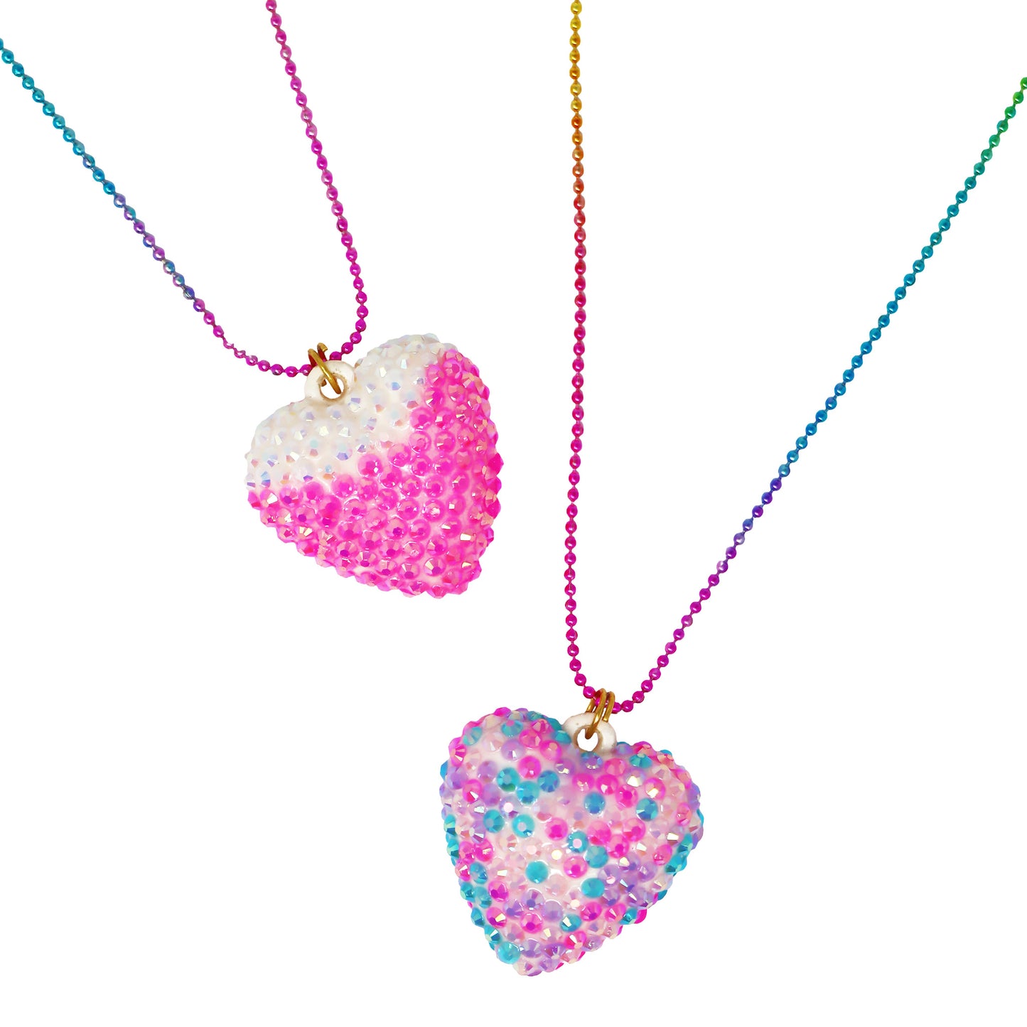 Pink Poppy - Sparkly Pendant Necklace