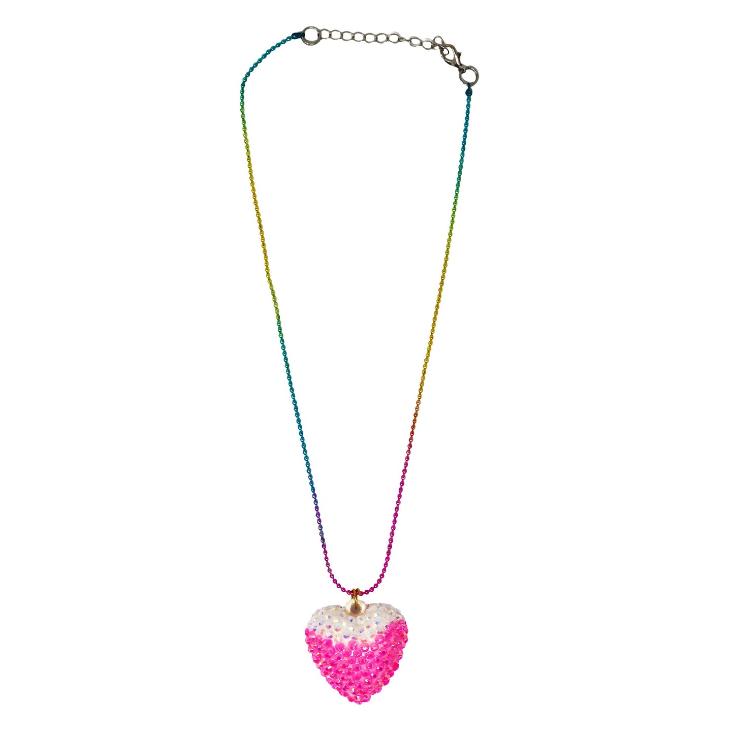 Pink Poppy - Sparkly Pendant Necklace