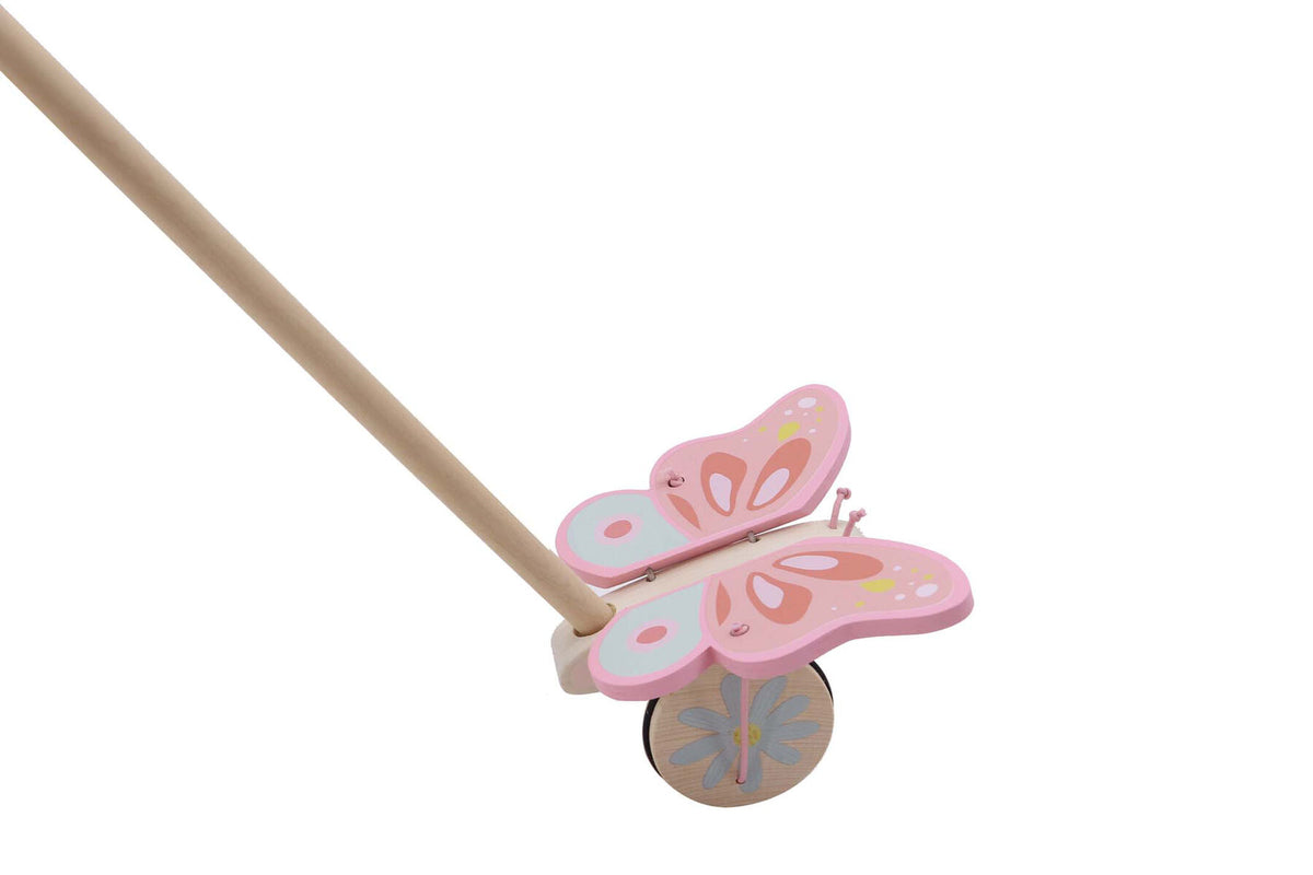 Bush Buddies - Wooden Push Along Bee/Butterfly