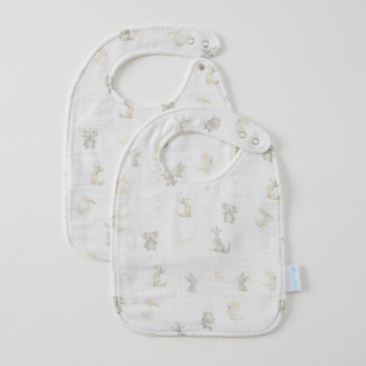 Jiggle & Giggle - Little Aussie Critters Muslin Bib 2pk