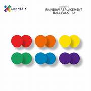 Connetix - Rainbow Replacement Balls 12 pc