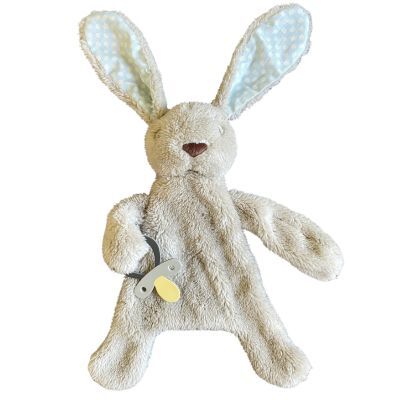 EsKids- Bunny Comforter with Dummy Holder Beige