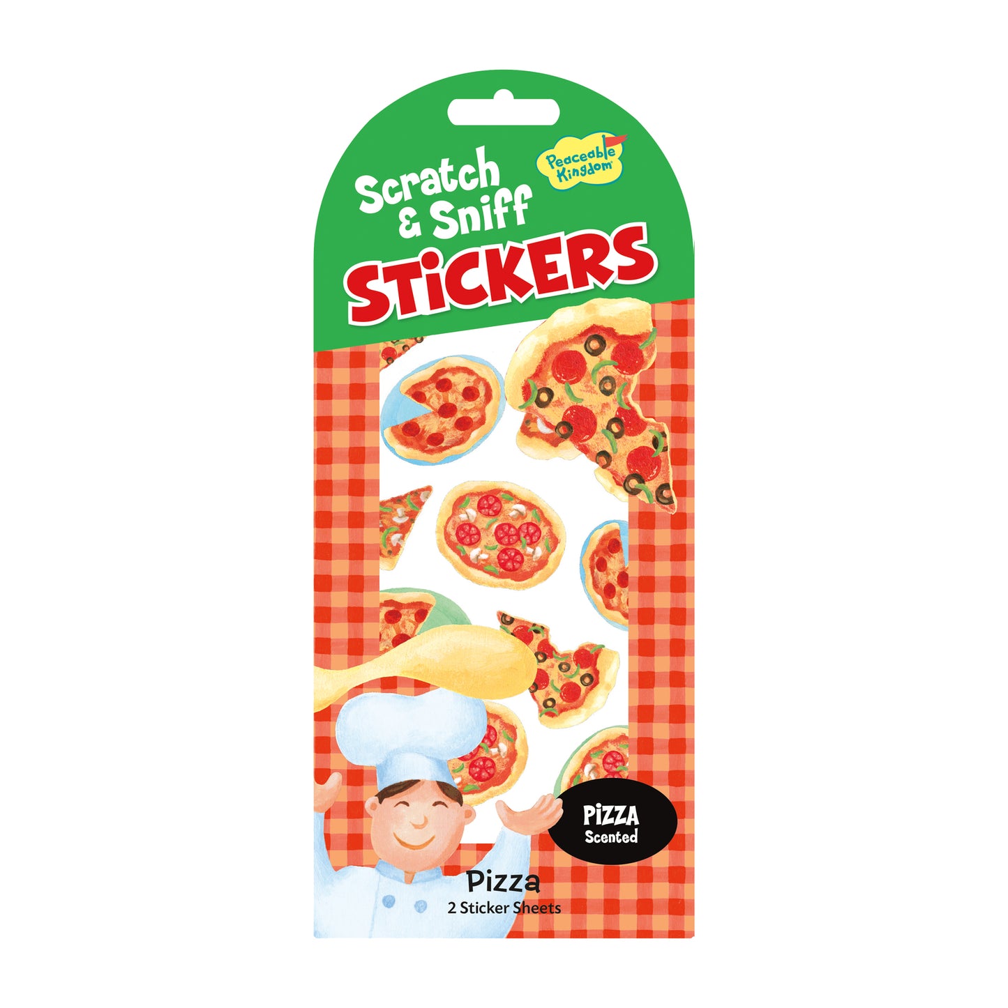 Peaceable Kingdom Scratch N Sniff Stickers - PIZZA