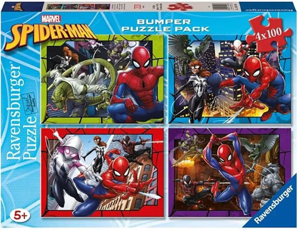 Ravensburger - Spider-Man Bumper Puzzle Pack 4x100pc