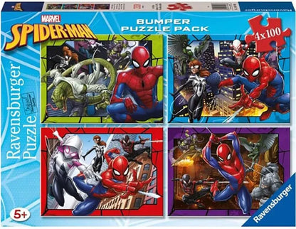 Ravensburger - Spider-Man Bumper Puzzle Pack 4x100pc