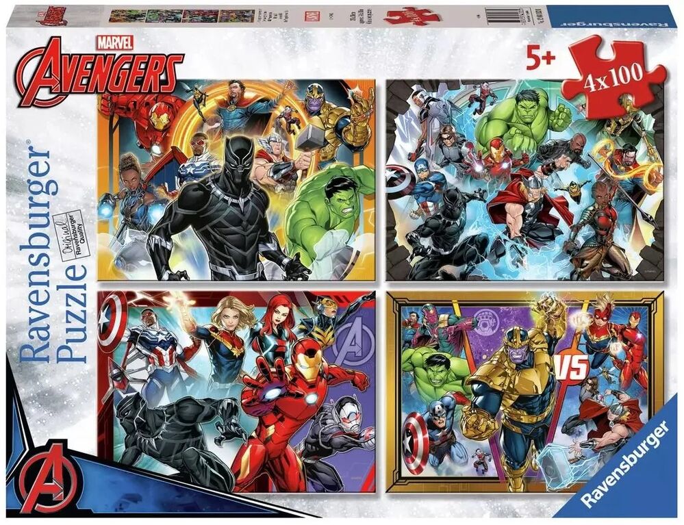 Ravensburger - Disney Marvel Avengers Bumper Pack 4x100p
