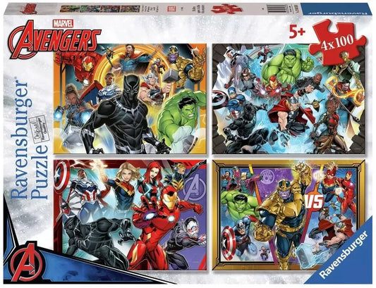 Ravensburger - Disney Marvel Avengers Bumper Pack 4x100p
