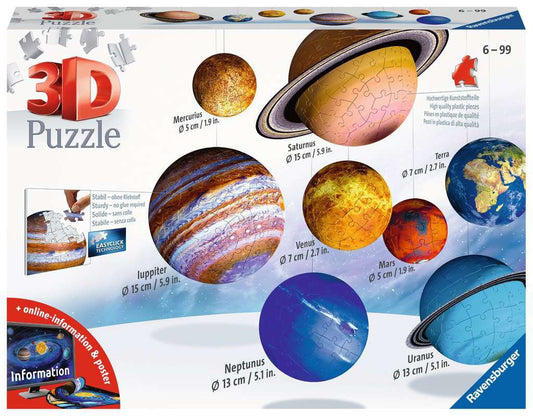 Ravensburger - Solar System 8 Planets 3D Puzzle 540pc