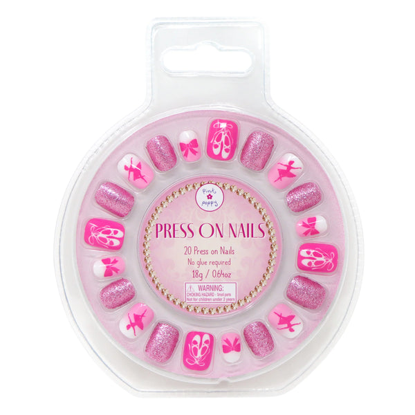 Pink Poppy -  Romantic Ballet Press On Nails