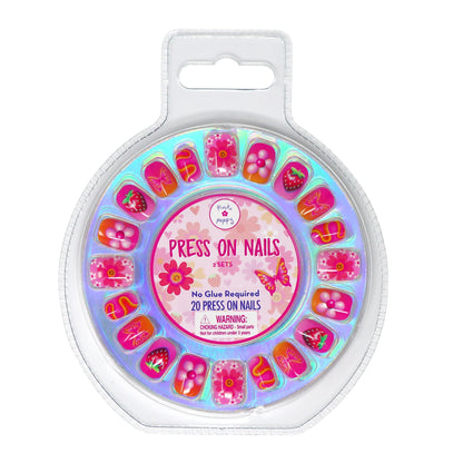 Pink Poppy - Vibrant Vacation Press On Nails