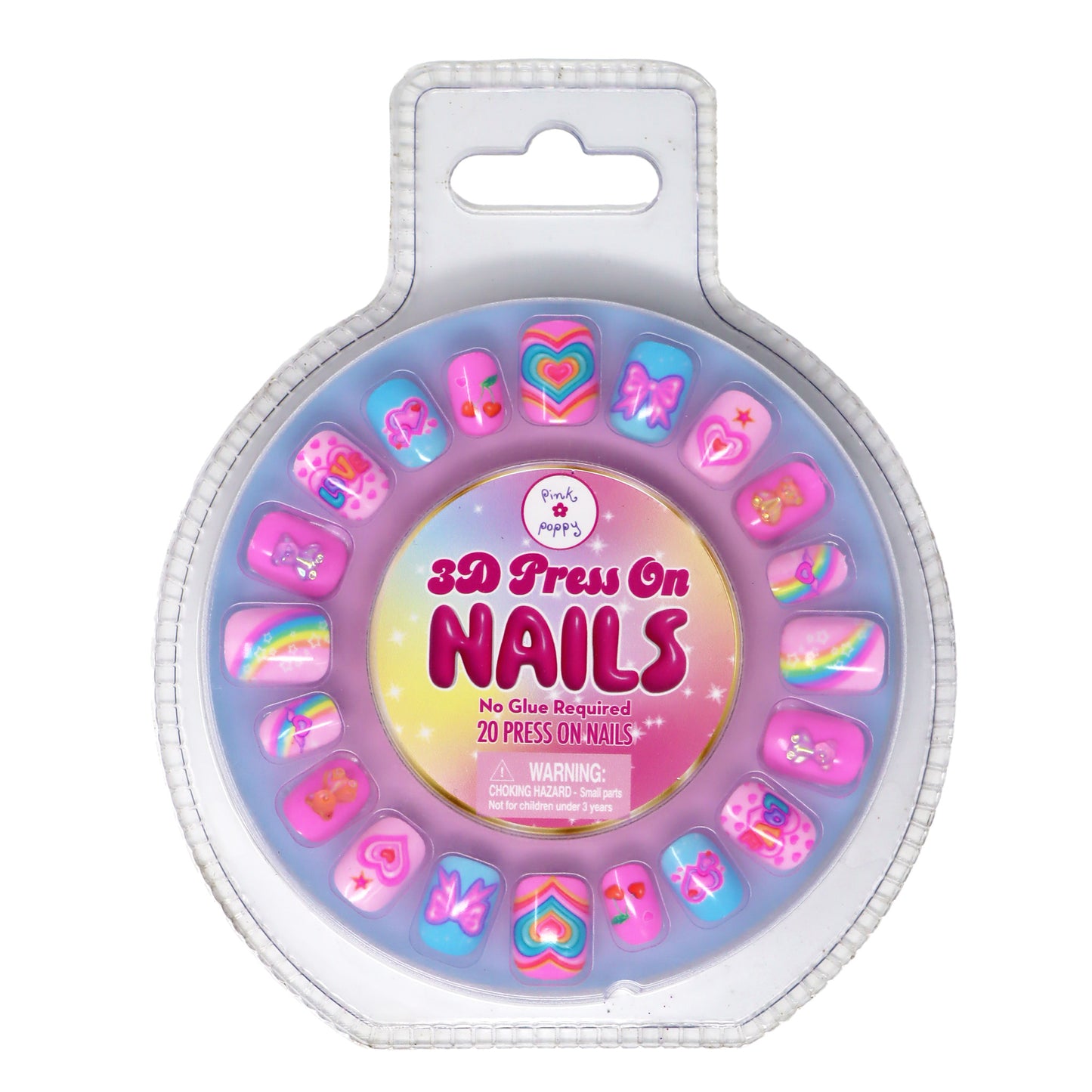 Pink Poppy - 3D Gummy Bear Press On Nails