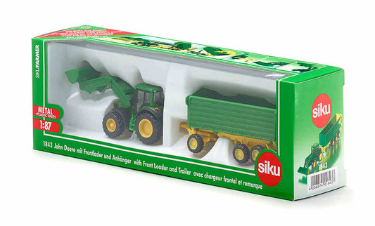 Siku - John Deere Front Loader &  Trailer 1:87 Scale