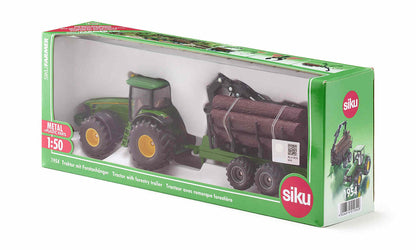 Siku - John Deere with Forestry Trailer 1:50 Scale
