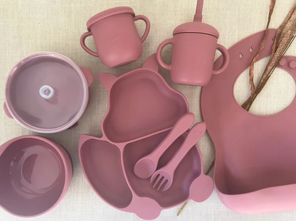 Eyvie Rose - Adorable Fox Silicone Feeding Set