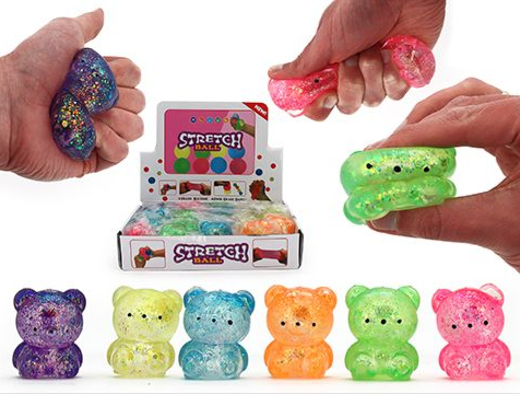Squeeze Sugar Bear with Glitter (6cm)