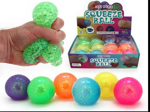 SQUISHY WATER ORBS BALL Neon Glitter