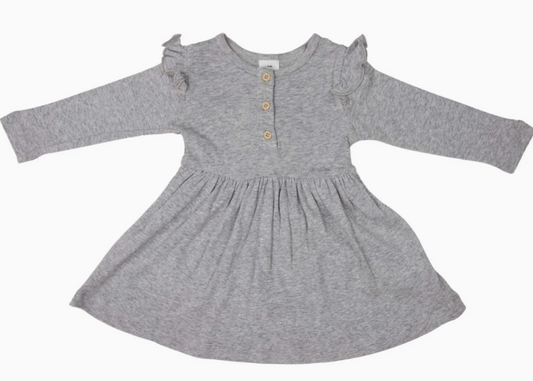 Korango - Cotton Modal Dress - Grey Marle