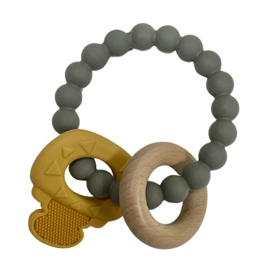 ES Kids - Teether Silicone Ring Key - Olive