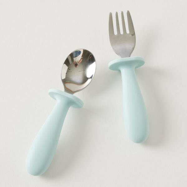Jiggle & Giggle Riley Cutlery Set - Blue/Peach