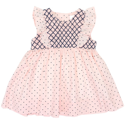 Korango - Smocked Poplin Spot Party Dress