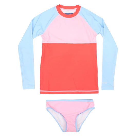 Korango - Swim Suntop Set - Pink Contrast
