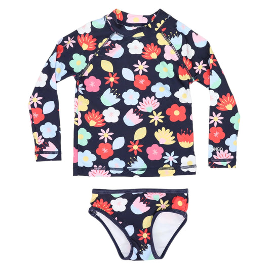 Korango - Swim Suntop Set - Flower Navy