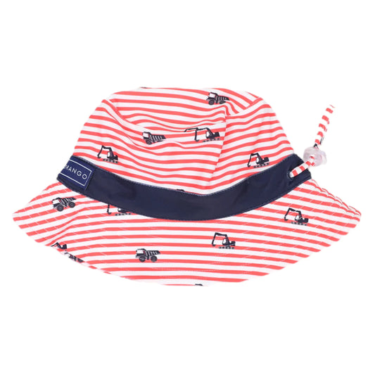 Korango - Truck Print Swim Hat Striped Red/ White
