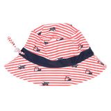 Korango- Truck Print Swim Hat Striped Red/ White