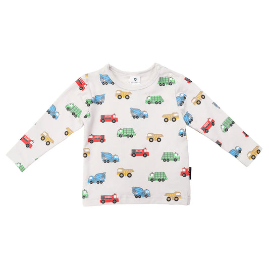Korango - Trucks Long Sleeve Tee - Grey