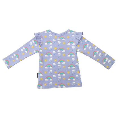Korango - Rainbow Print Long Sleeve Top Baby - Blue Heron